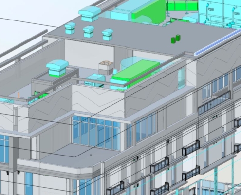 BIM drawing of a high rise